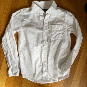 Boys Medium White dress shirt long sleeve button up 7/8 The Children’s Place